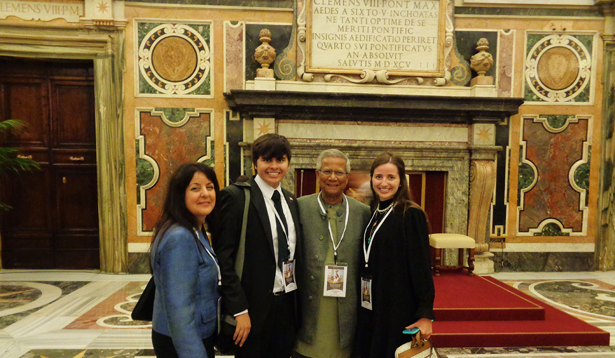 Students inside the Vatican